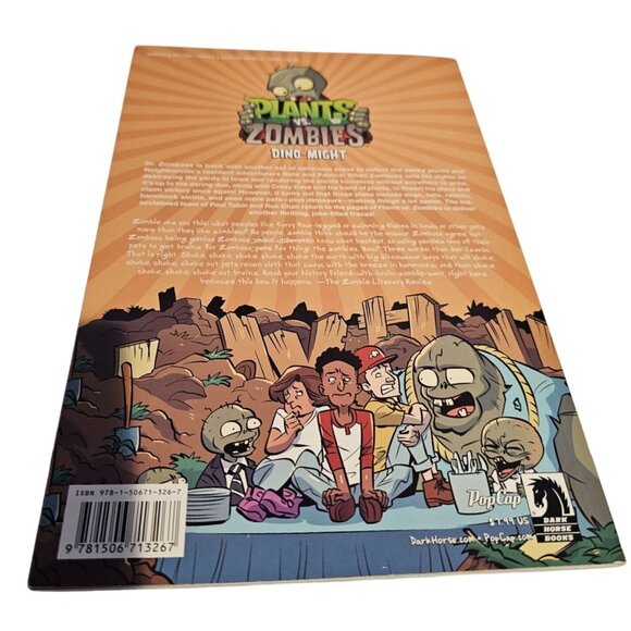 Plants Vs Zombies Dino-Might Graphic Novel Comic Paul Tobin Ron Chan Scholastic - Picture 2 of 7